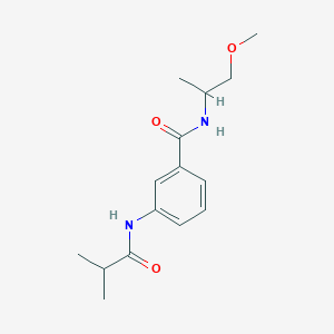 N-(1-methoxypropan-2-yl)-3-[(2-methylpropanoyl)amino]benzamide