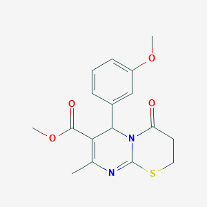 methyl 6-(3-methoxyphenyl)-8-methyl-4-oxo-2H,3H,4H,6H-pyrimido[2,1-b][1,3]thiazine-7-carboxylate