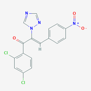 molecular formula C17H10Cl2N4O3 B405449 (2Z)-1-(2,4-dichlorophenyl)-3-(4-nitrophenyl)-2-(1H-1,2,4-triazol-1-yl)prop-2-en-1-one 