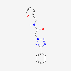 molecular formula C14H13N5O2 B4054503 N-(2-呋喃甲基)-2-(5-苯基-2H-四唑-2-基)乙酰胺 