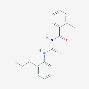 molecular formula C19H22N2OS B4054506 N-{[(2-仲丁基苯基)氨基]碳硫酰基}-2-甲基苯甲酰胺 