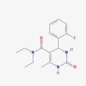 N,N-diethyl-4-(2-fluorophenyl)-6-methyl-2-oxo-1,2,3,4-tetrahydro-5-pyrimidinecarboxamide