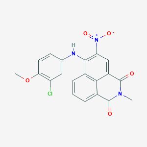 6-[(3-chloro-4-methoxyphenyl)amino]-2-methyl-5-nitro-1H-benzo[de]isoquinoline-1,3(2H)-dione