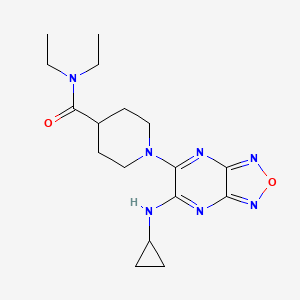 1-[6-(cyclopropylamino)[1,2,5]oxadiazolo[3,4-b]pyrazin-5-yl]-N,N-diethyl-4-piperidinecarboxamide