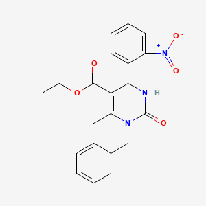 Ethyl 3-benzyl-4-methyl-6-(2-nitrophenyl)-2-oxo-1,6-dihydropyrimidine-5-carboxylate