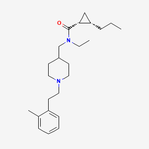 molecular formula C24H38N2O B4054585 (1R*,2S*)-N-乙基-N-({1-[2-(2-甲基苯基)乙基]-4-哌啶基}甲基)-2-丙基环丙烷甲酰胺 