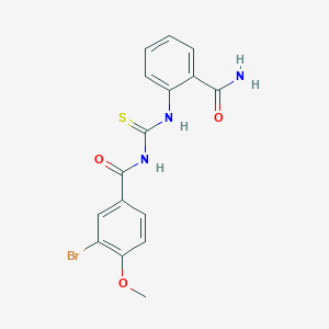 N-({[2-(aminocarbonyl)phenyl]amino}carbonothioyl)-3-bromo-4-methoxybenzamide