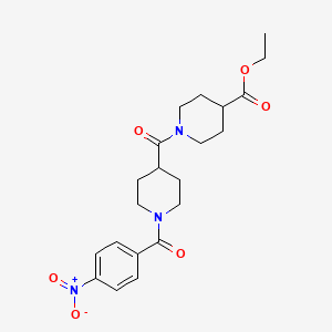 Ethyl 1-[1-(4-nitrobenzoyl)piperidine-4-carbonyl]piperidine-4-carboxylate