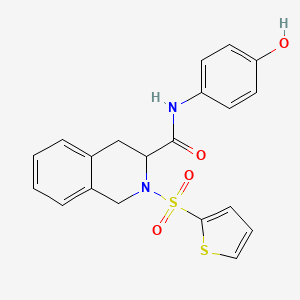 N-(4-hydroxyphenyl)-2-(2-thienylsulfonyl)-1,2,3,4-tetrahydro-3-isoquinolinecarboxamide