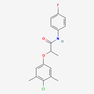 2-(4-chloro-3,5-dimethylphenoxy)-N-(4-fluorophenyl)propanamide