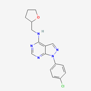 1-(4-chlorophenyl)-N-(tetrahydro-2-furanylmethyl)-1H-pyrazolo[3,4-d]pyrimidin-4-amine