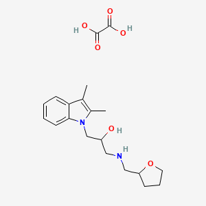 1-(2,3-dimethyl-1H-indol-1-yl)-3-[(tetrahydro-2-furanylmethyl)amino]-2-propanol ethanedioate (salt)