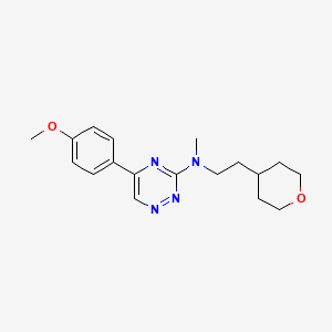 5-(4-methoxyphenyl)-N-methyl-N-[2-(oxan-4-yl)ethyl]-1,2,4-triazin-3-amine