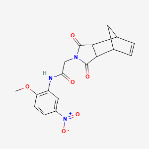 2-(3,5-dioxo-4-azatricyclo[5.2.1.0~2,6~]dec-8-en-4-yl)-N-(2-methoxy-5-nitrophenyl)acetamide