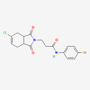 N-(4-Bromophenyl)-3-(5-chloro-1,3-dioxo-2,3,3A,4,7,7A-hexahydro-1H-isoindol-2-YL)propanamide