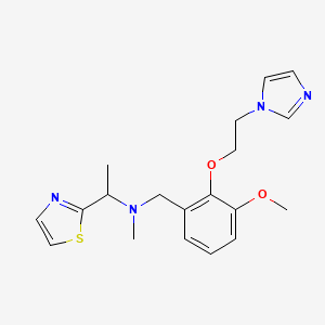 N-{2-[2-(1H-imidazol-1-yl)ethoxy]-3-methoxybenzyl}-N-methyl-1-(1,3-thiazol-2-yl)ethanamine