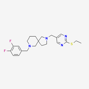 7-(3,4-difluorobenzyl)-2-{[2-(ethylthio)-5-pyrimidinyl]methyl}-2,7-diazaspiro[4.5]decane