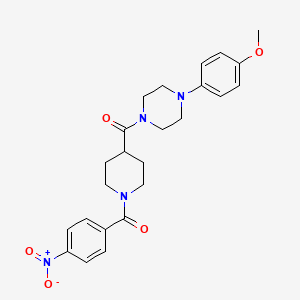 1-(4-methoxyphenyl)-4-{[1-(4-nitrobenzoyl)-4-piperidinyl]carbonyl}piperazine