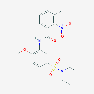 N-{5-[(diethylamino)sulfonyl]-2-methoxyphenyl}-3-methyl-2-nitrobenzamide