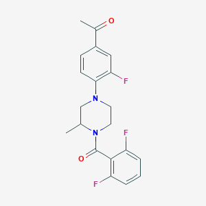 1-[4-[4-(2,6-Difluorobenzoyl)-3-methylpiperazin-1-yl]-3-fluorophenyl]ethanone