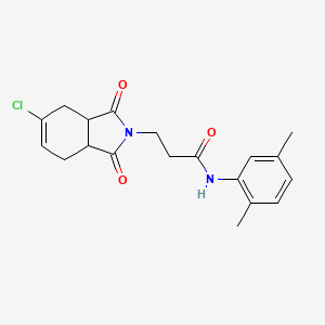 3-(5-chloro-1,3-dioxo-1,3,3a,4,7,7a-hexahydro-2H-isoindol-2-yl)-N-(2,5-dimethylphenyl)propanamide