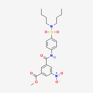 methyl 3-[({4-[(dibutylamino)sulfonyl]phenyl}amino)carbonyl]-5-nitrobenzoate