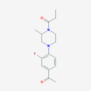 1-[4-(4-Acetyl-2-fluorophenyl)-2-methylpiperazin-1-yl]propan-1-one