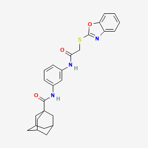 N-(3-{[2-(1,3-benzoxazol-2-ylthio)acetyl]amino}phenyl)-1-adamantanecarboxamide