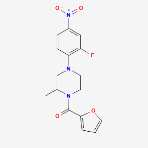 [4-(2-Fluoro-4-nitrophenyl)-2-methylpiperazin-1-yl]-(furan-2-yl)methanone