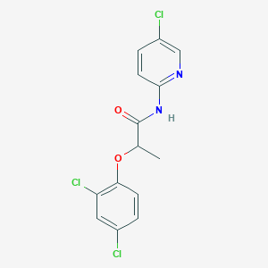 molecular formula C14H11Cl3N2O2 B4054869 N-(5-氯-2-吡啶基)-2-(2,4-二氯苯氧基)丙酰胺 