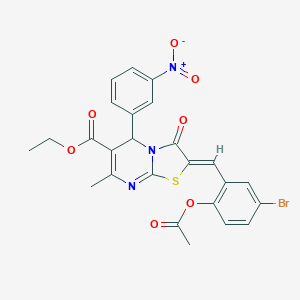 ethyl 2-[2-(acetyloxy)-5-bromobenzylidene]-5-{3-nitrophenyl}-7-methyl-3-oxo-2,3-dihydro-5H-[1,3]thiazolo[3,2-a]pyrimidine-6-carboxylate