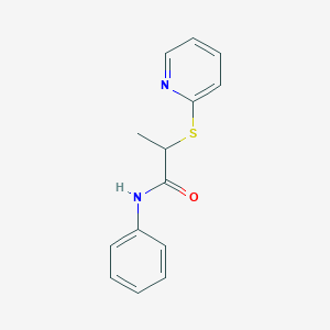 molecular formula C14H14N2OS B4054881 N-phenyl-2-(pyridin-2-ylsulfanyl)propanamide 