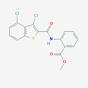 molecular formula C17H11Cl2NO3S B405490 2-[(3,4-Dichloro-benzo[b]thiophene-2-carbonyl)-amino]-benzoic acid methyl ester 