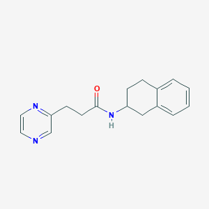 molecular formula C17H19N3O B4054903 3-(2-pyrazinyl)-N-(1,2,3,4-tetrahydro-2-naphthalenyl)propanamide 