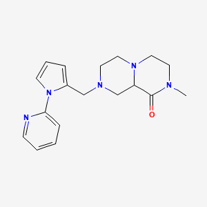 molecular formula C18H23N5O B4054936 2-methyl-8-[(1-pyridin-2-yl-1H-pyrrol-2-yl)methyl]hexahydro-2H-pyrazino[1,2-a]pyrazin-1(6H)-one 