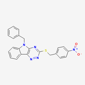 5-benzyl-3-[(4-nitrobenzyl)thio]-5H-[1,2,4]triazino[5,6-b]indole