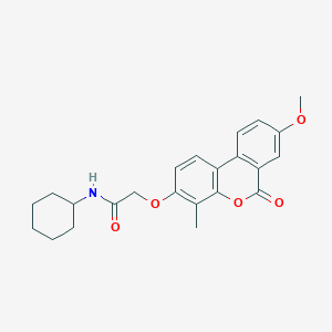 N-cyclohexyl-2-[(8-methoxy-4-methyl-6-oxo-6H-benzo[c]chromen-3-yl)oxy]acetamide