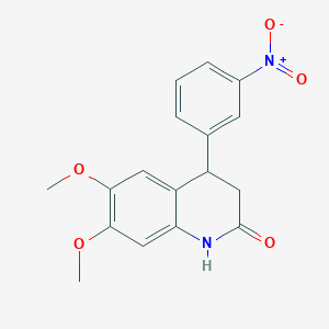 6,7-dimethoxy-4-(3-nitrophenyl)-3,4-dihydro-2(1H)-quinolinone