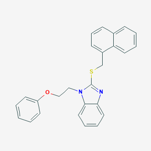 molecular formula C26H22N2OS B405497 2-(Naphthalen-1-ylmethylsulfanyl)-1-(2-phenoxy-ethyl)-1H-benzoimidazole 
