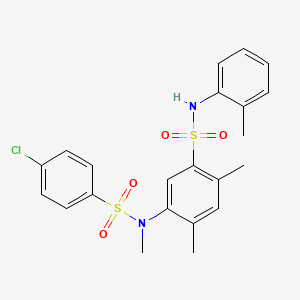 5-[[(4-chlorophenyl)sulfonyl](methyl)amino]-2,4-dimethyl-N-(2-methylphenyl)benzenesulfonamide