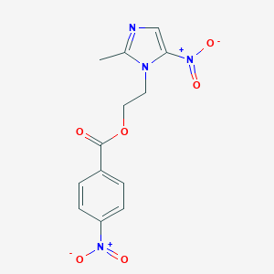 molecular formula C13H12N4O6 B405498 2-{5-nitro-2-methyl-1H-imidazol-1-yl}ethyl 4-nitrobenzoate 