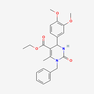 ethyl 1-benzyl-4-(3,4-dimethoxyphenyl)-2-hydroxy-6-methyl-1,4-dihydro-5-pyrimidinecarboxylate