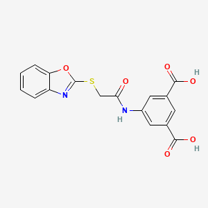 5-{[2-(1,3-BENZOXAZOL-2-YLSULFANYL)ACETYL]AMINO}ISOPHTHALIC ACID