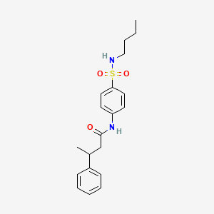 molecular formula C20H26N2O3S B4055002 N-{4-[(丁氨基)磺酰基]苯基}-3-苯基丁酰胺 