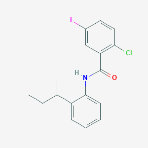 molecular formula C17H17ClINO B4055010 N-(2-sec-butylphenyl)-2-chloro-5-iodobenzamide 