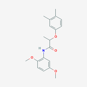 molecular formula C19H23NO4 B4055011 N-(2,5-dimethoxyphenyl)-2-(3,4-dimethylphenoxy)propanamide 