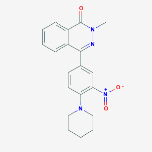 molecular formula C20H20N4O3 B4055030 2-methyl-4-[3-nitro-4-(1-piperidinyl)phenyl]-1(2H)-phthalazinone 