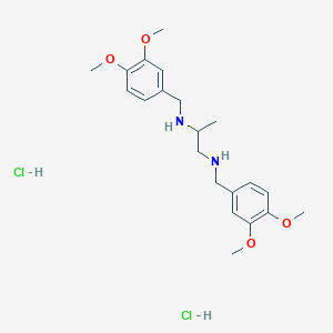 1-N,2-N-bis[(3,4-dimethoxyphenyl)methyl]propane-1,2-diamine;dihydrochloride