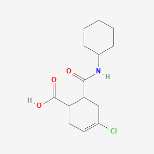 molecular formula C14H20ClNO3 B4055058 4-氯-6-[(环己氨基)羰基]-3-环己烯-1-羧酸 