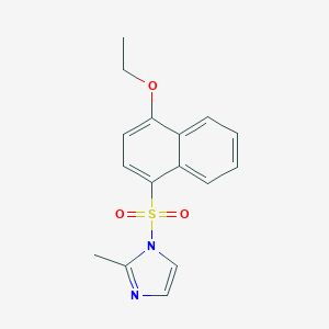 molecular formula C16H16N2O3S B405506 1-[(4-Ethoxynaphthyl)sulfonyl]-2-methylimidazole CAS No. 438478-62-7
